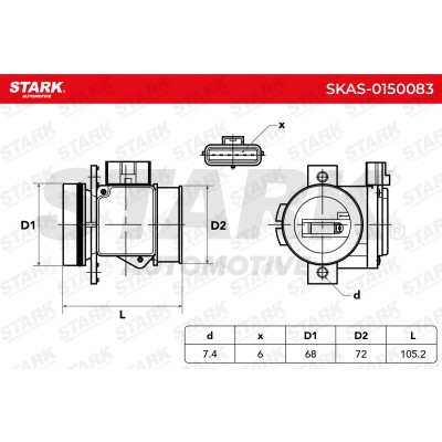 Air Mass Sensor Stark SKAS-0150083 SKAS-0150083 - photo 5