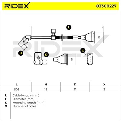 Crankshaft Pulse Sensor RIDEX 833C0227 833C0227 - photo 6