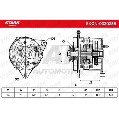 Alternator Stark SKGN-0320258 SKGN-0320258 - photo 6