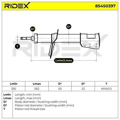 Shock Absorber RIDEX 854S0397 854S0397 - photo 9