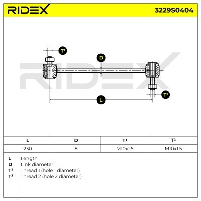 Stabilizer Link RIDEX 3229S0404 3229S0404 - photo 5