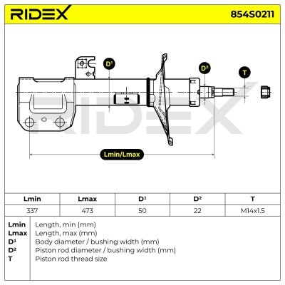 Shock Absorber RIDEX 854S0211 854S0211 - photo 6