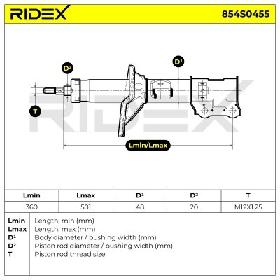 Shock Absorber RIDEX 854S0455 854S0455 - photo 5