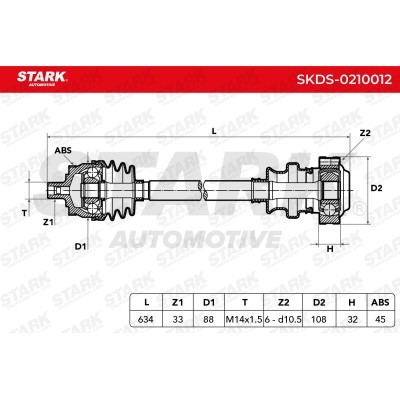 Drive Shaft Stark SKDS-0210012 SKDS-0210012 - photo 7
