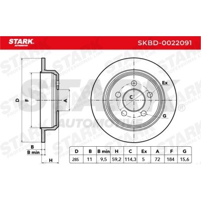 Brake Disc Stark SKBD-0022091 SKBD-0022091 - photo 5