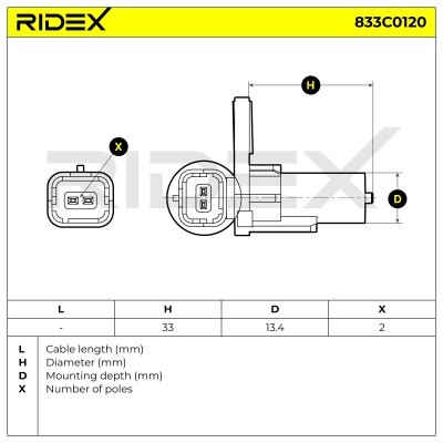 Crankshaft Pulse Sensor RIDEX 833C0120 833C0120 - photo 6