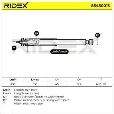 Shock Absorber RIDEX 854S0013 854S0013 - photo 8