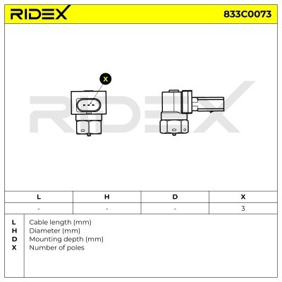 Crankshaft Pulse Sensor RIDEX 833C0073 833C0073 - photo 3