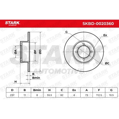 Brake Disc Stark SKBD-0020360 SKBD-0020360 - photo 4