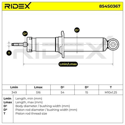 Shock Absorber RIDEX 854S0367 854S0367 - photo 5