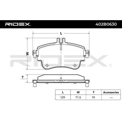 Brake Pads Set RIDEX 402B0630 402B0630 - photo 4