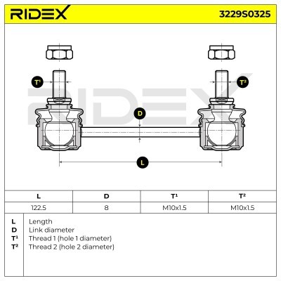 Stabilizer Link RIDEX 3229S0325 3229S0325 - photo 6