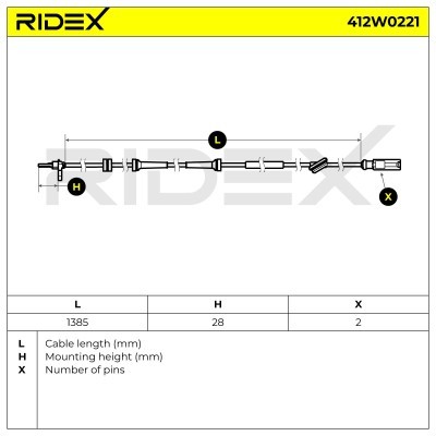 ABS Sensor RIDEX 412W0221 412W0221 - photo 5