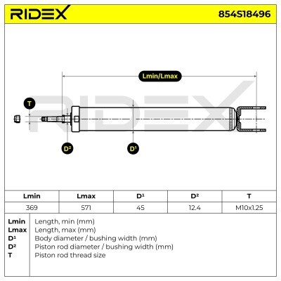 Shock Absorber RIDEX 854S18496 854S18496 - photo 8