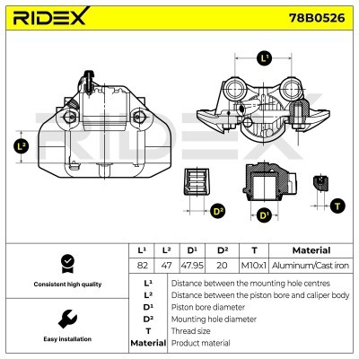 Brake Caliper RIDEX 78B0526 78B0526 - photo 4