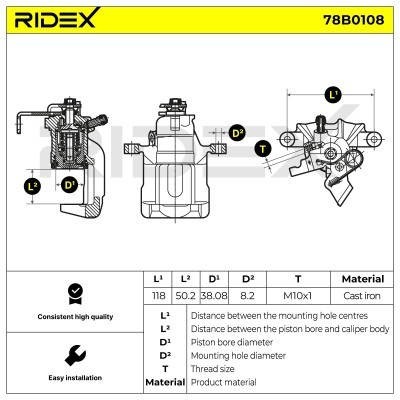Brake Caliper RIDEX 78B0108 78B0108 - photo 5