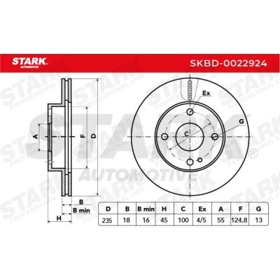 Brake Disc Stark SKBD-0022924 SKBD-0022924 - photo 3