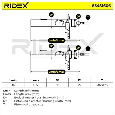 Shock Absorber RIDEX 854S1606 854S1606 - photo 4