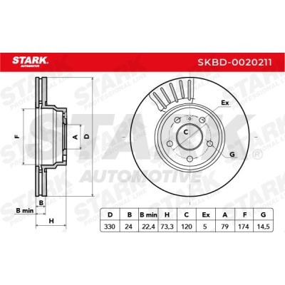 Brake Disc Stark SKBD-0020211 SKBD-0020211 - photo 7