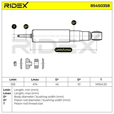 Shock Absorber RIDEX 854S0358 854S0358 - photo 8