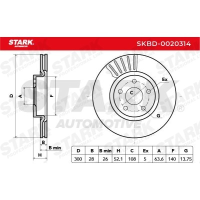 Brake Disc Stark SKBD-0020314 SKBD-0020314 - photo 3
