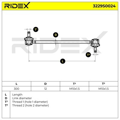 Stabilizer Link RIDEX 3229S0024 3229S0024 - photo 4