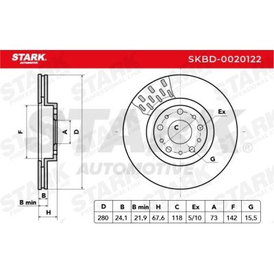 Brake Disc Stark SKBD-0020122 SKBD-0020122 - photo 5