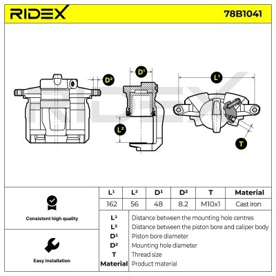 Brake Caliper RIDEX 78B1041 78B1041 - photo 5
