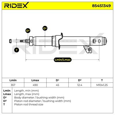 Shock Absorber RIDEX 854S1349 854S1349 - photo 5