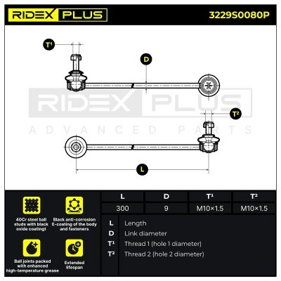 Stabilizer Link RIDEX 3229S0080P 3229S0080P - photo 8