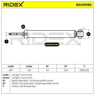 Shock Absorber RIDEX 854S1082 854S1082 - photo 7
