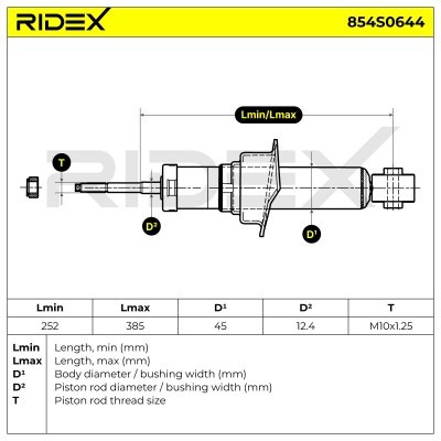 Shock Absorber RIDEX 854S0644 854S0644 - photo 8