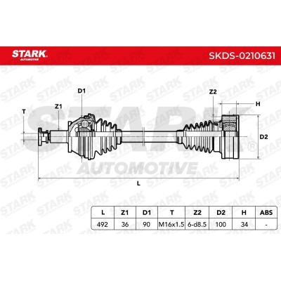Drive Shaft Stark SKDS-0210631 SKDS-0210631 - photo 6
