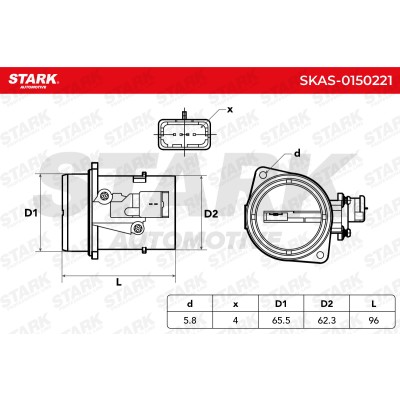 Air Mass Sensor Stark SKAS-0150221 SKAS-0150221 - photo 6