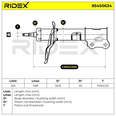 Shock Absorber RIDEX 854S0634 854S0634 - photo 6