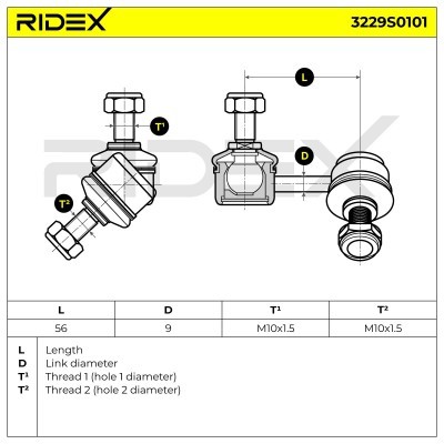 Stabilizer Link RIDEX 3229S0101 3229S0101 - photo 6