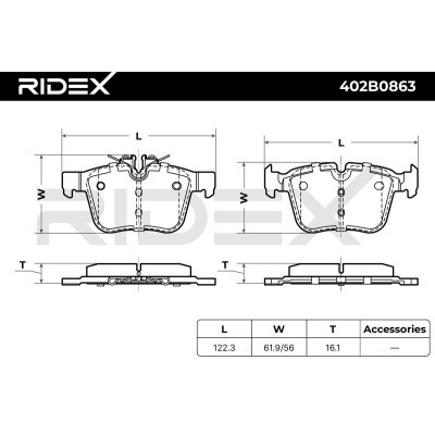 Brake Pads Set RIDEX 402B0863 402B0863 - photo 6