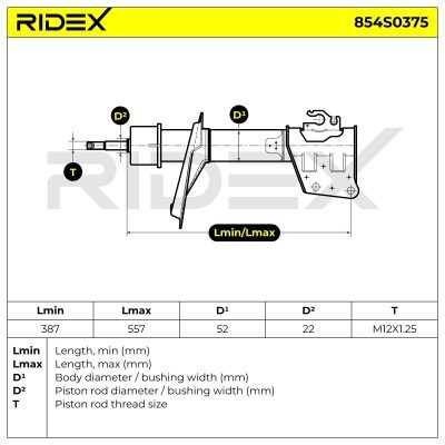 Shock Absorber RIDEX 854S0375 854S0375 - photo 6