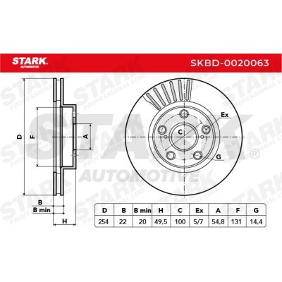 Brake Disc Stark SKBD-0020063 SKBD-0020063 - photo 5