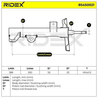 Shock Absorber RIDEX 854S0021 854S0021 - photo 4