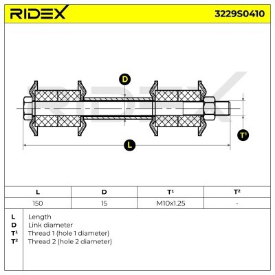 Stabilizer Link RIDEX 3229S0410 3229S0410 - photo 6