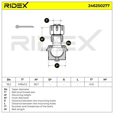 Ball Joint RIDEX 2462S0277 2462S0277 - photo 5