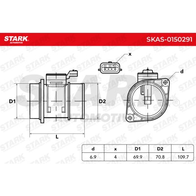 Air Mass Sensor Stark SKAS-0150291 SKAS-0150291 - photo 6