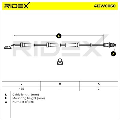 ABS Sensor RIDEX 412W0060 412W0060 - photo 6