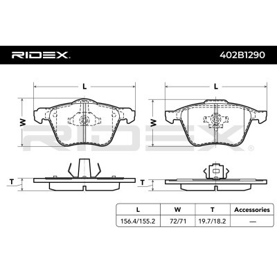 Brake Pads Set RIDEX 402B1290 402B1290 - photo 6