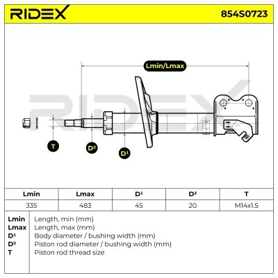 Shock Absorber RIDEX 854S0723 854S0723 - photo 8