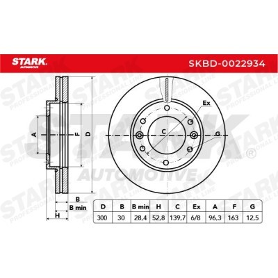 Brake Disc Stark SKBD-0022934 SKBD-0022934 - photo 3