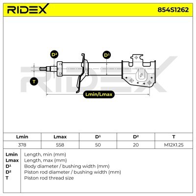 Shock Absorber RIDEX 854S1262 854S1262 - photo 6
