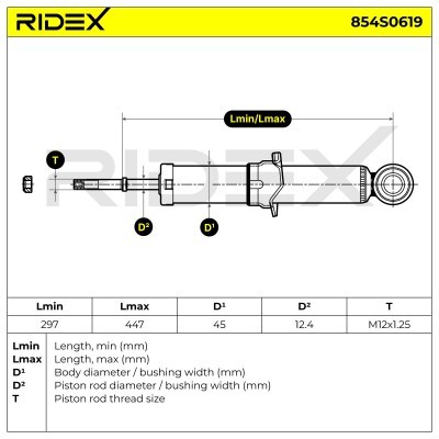 Shock Absorber RIDEX 854S0619 854S0619 - photo 8