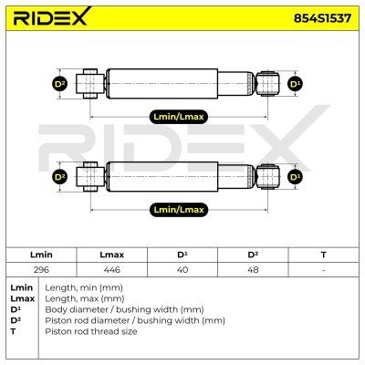 Shock Absorber RIDEX 854S1537 854S1537 - photo 5